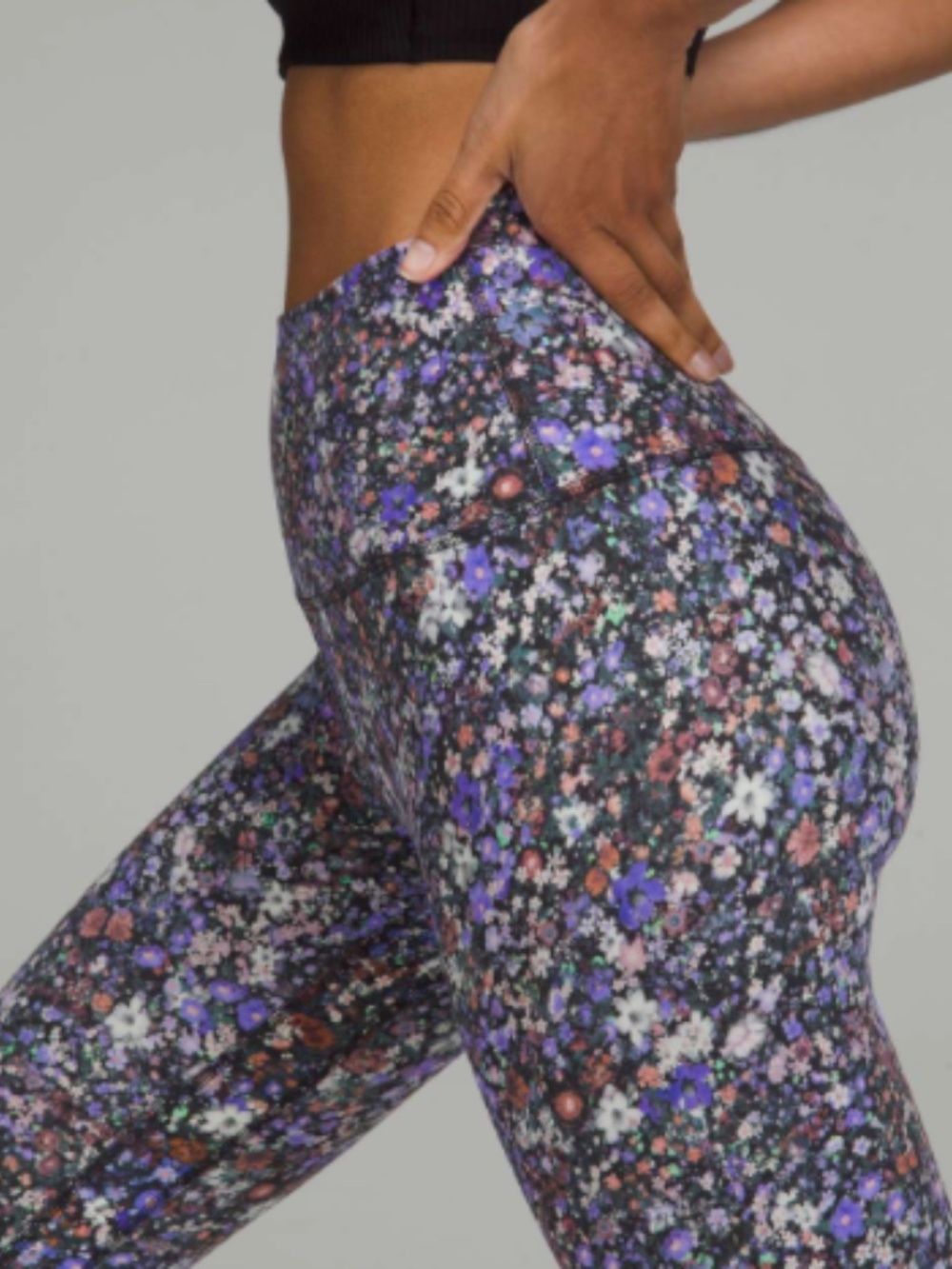 Lululemon Align High Rise Crop 23” Size 2 Flower Burst Multi